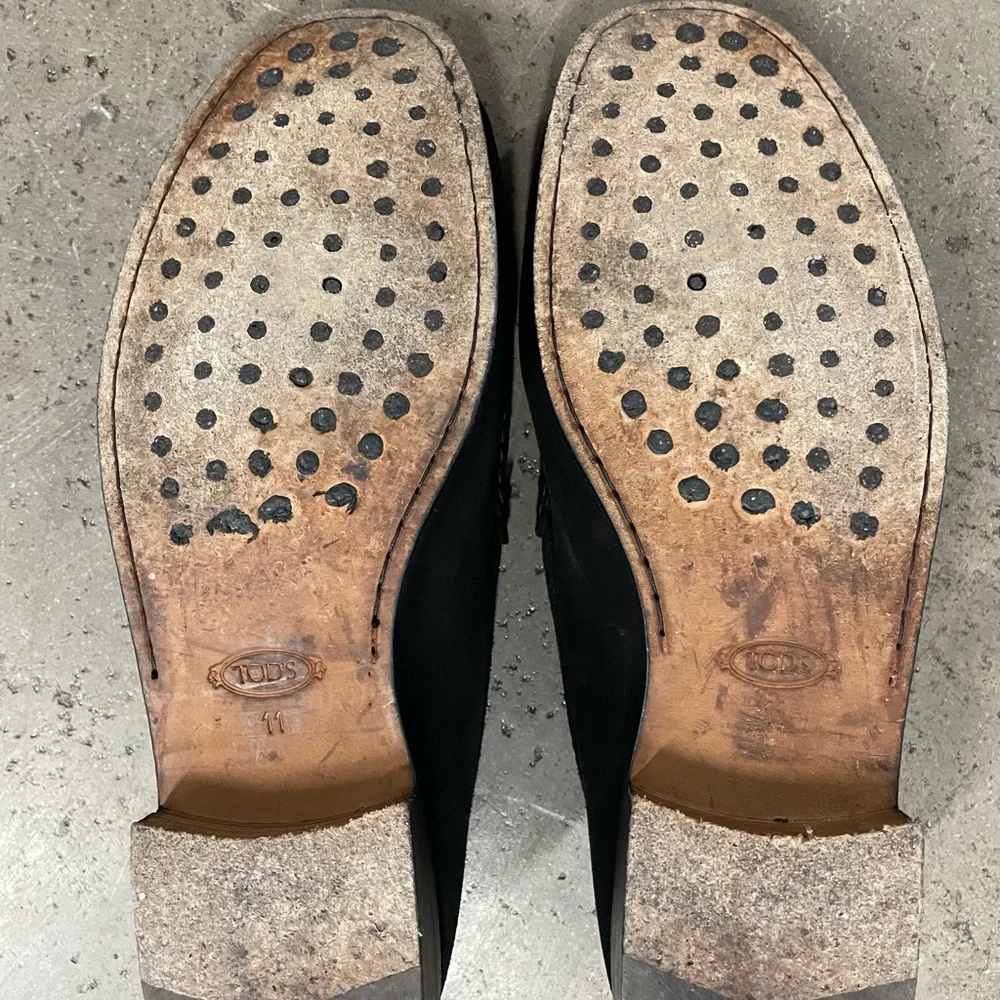 Tods Mens Suede Loafers - Picture 8 of 11